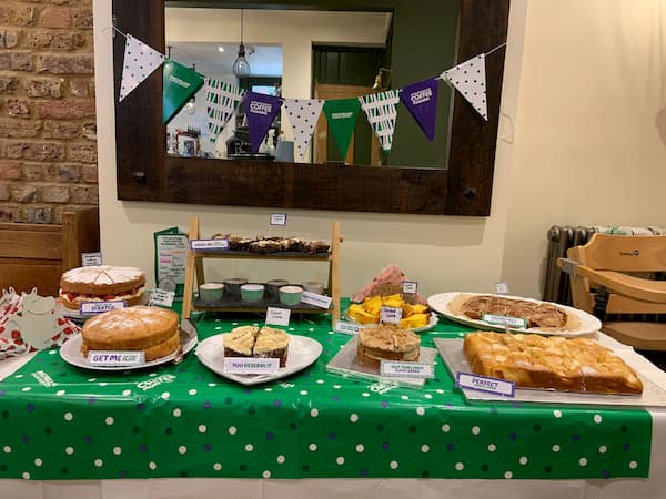 All the bakery on the Macmillan decorated table