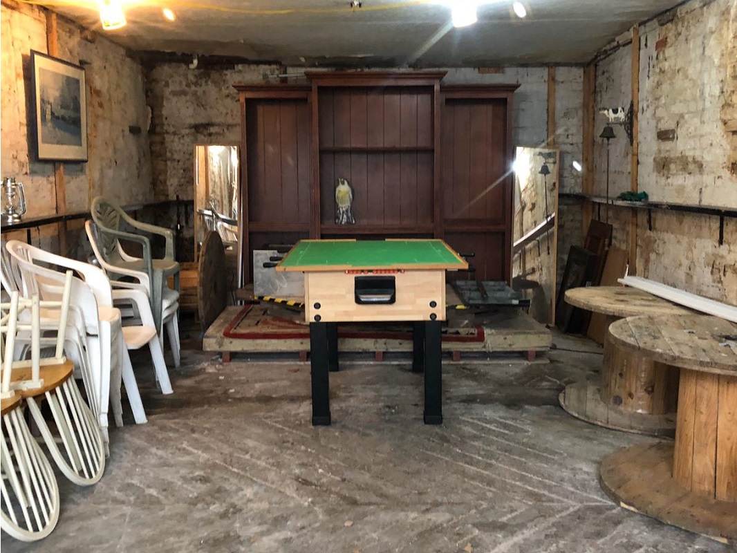 Coach House has been tidied and football table installed