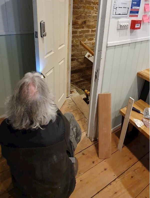 Alteration to a fire door