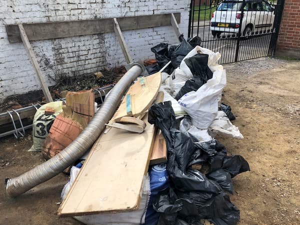Pile of rubbish destined for the skip