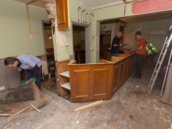 Removing the old bar