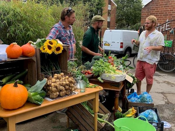 The Green Room School vegetable stall