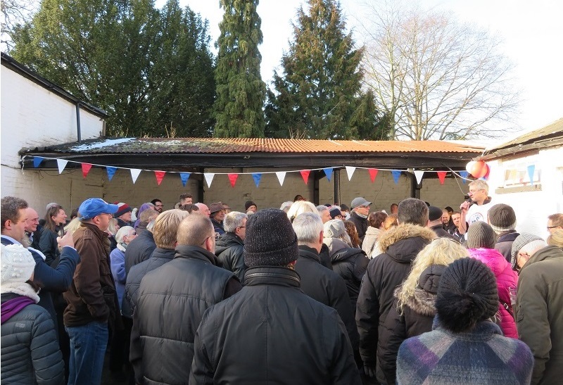 Supporters listening to the speeches