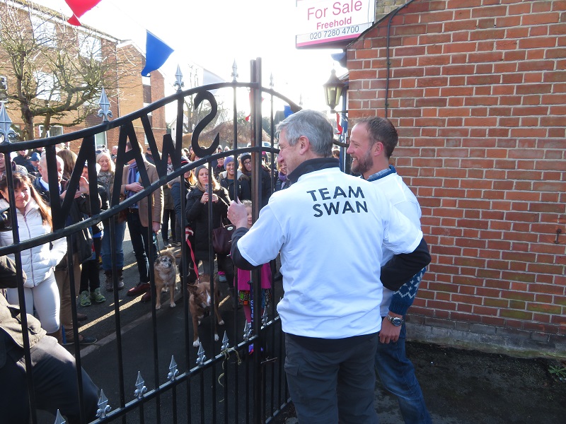 Will and Richard unlocking the gates