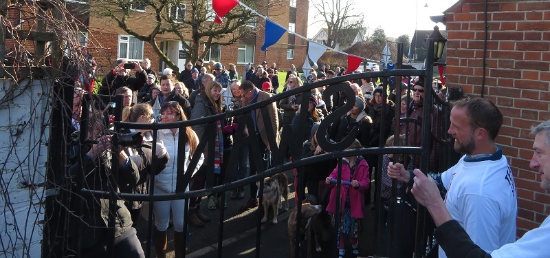 Richard and Will opening the gates