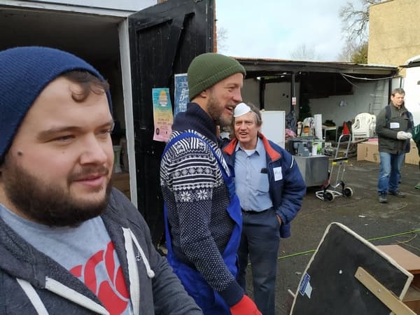 Richard with ome of the volunteers