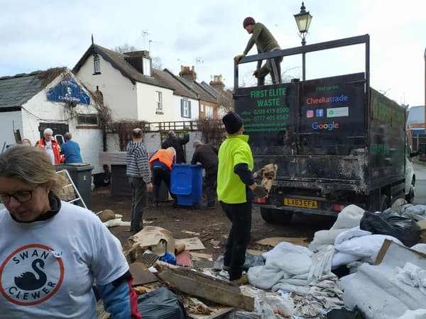 The pile of rubbish is starting to go down