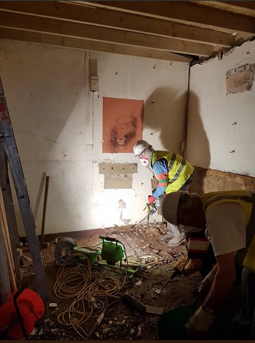 Demolishing the gents toilet