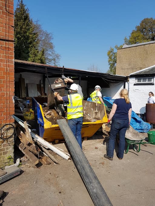 The skip is filling up quickly