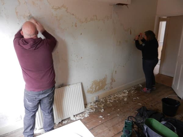 Stripping the bedroom walls