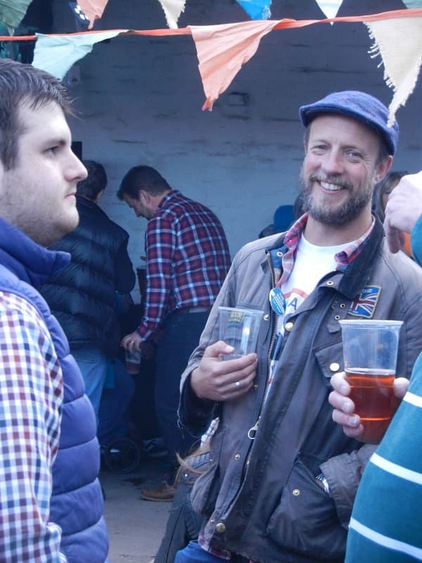 Richard enjoying a beer