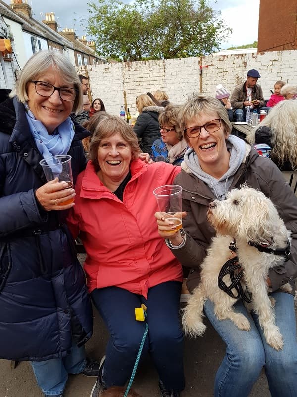 Carol and chums having a good time