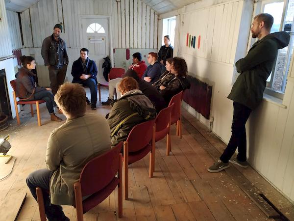 The class with some of the production team