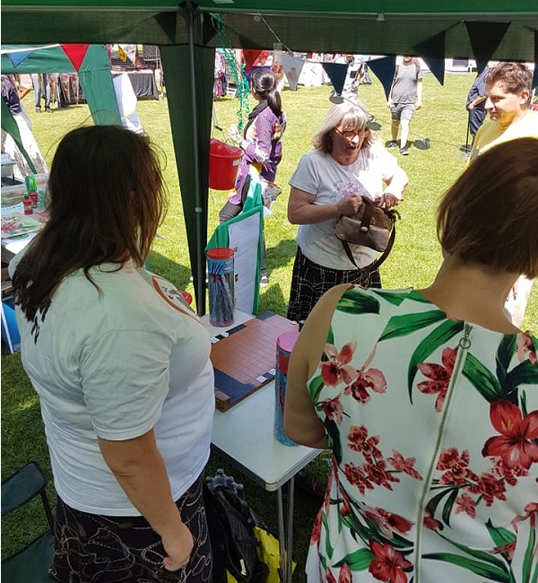 Manning the stall