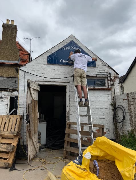 Removing old signage