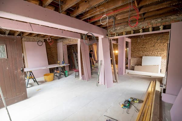 Bar area ready for more plasterboarding