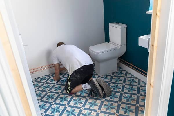 Finishing the ladies loo