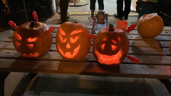 Some of the carved pumpkins