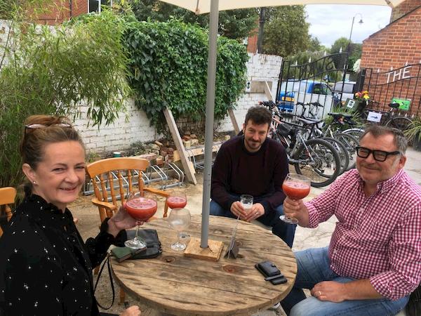 Locals enjoying a bloody mary by the looks of it