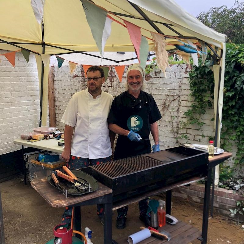 Tony and Ian at the BBQ