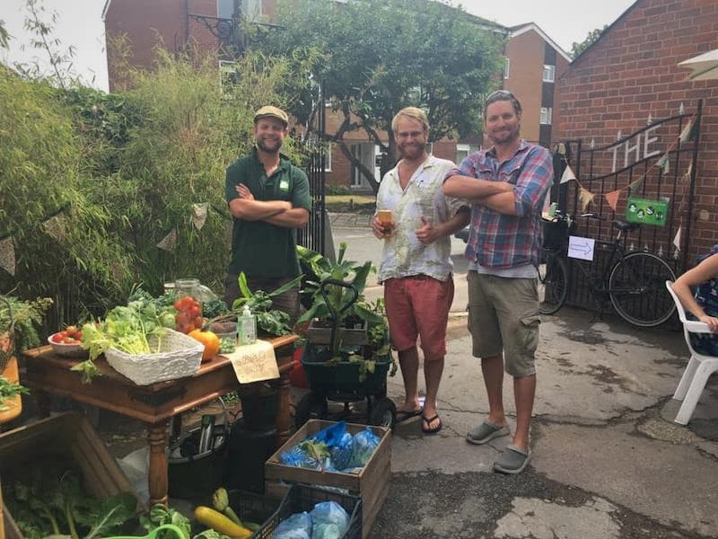 The lads ready to go, stall ready to go too