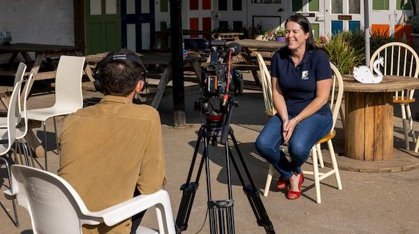 Anne being interviewed