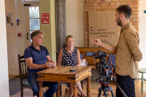 Family Friends being interviewed for the Great British Pub Awards