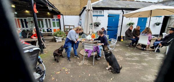 Even out in The Courtyard was busy