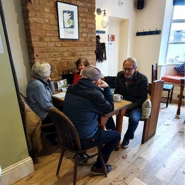 Jackets were in the pub too as we had to keep doors and windows open