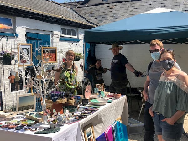 The photography and ceramics stall