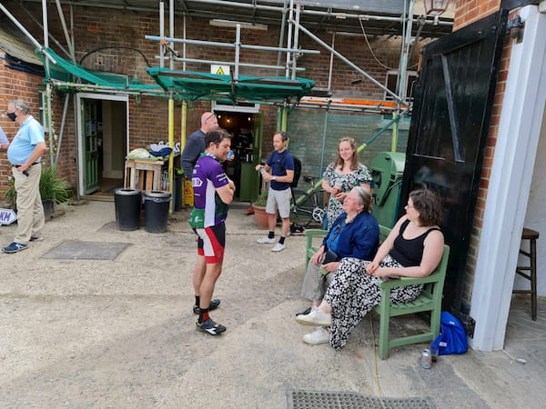 Chatting in The Courtyard