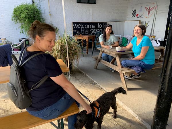 A lot of dogs were there, the coffee morning was a popular stop off