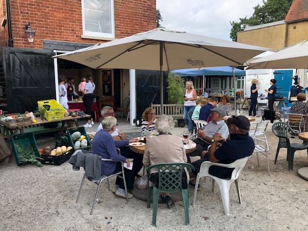 As it was a nice day, some took the opportunity to have a refreshment too