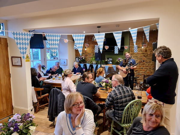 The pub was packed on Sunday night for the live music