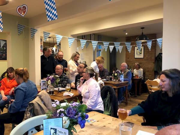 People inside the pub enjoying the event