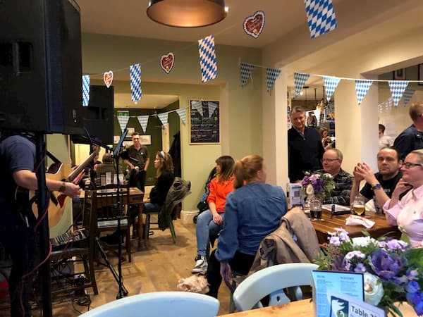 People inside the pub enjoying the event