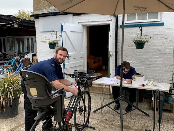 Thames Valley Police were security marking bikes