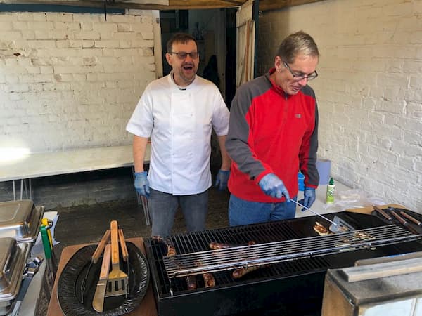 Ian and Tony at the BBQ