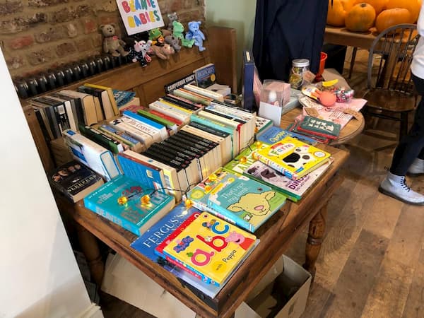 Books inside The Bar