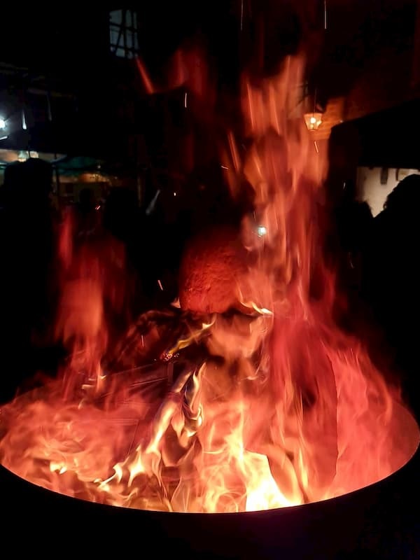 Lovely orange and red flames with a black background