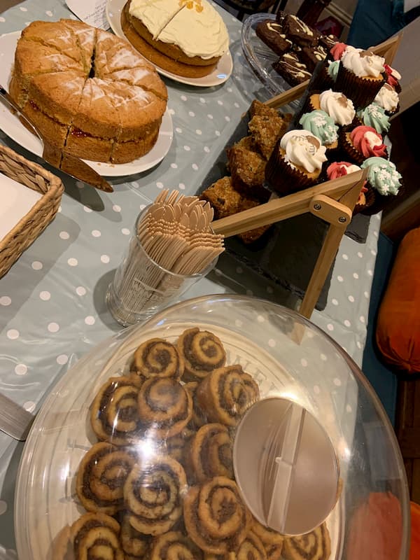 A fine spread of individual cakes