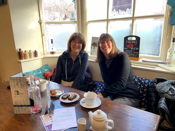 Some of the locals enjoying the coffee and cake