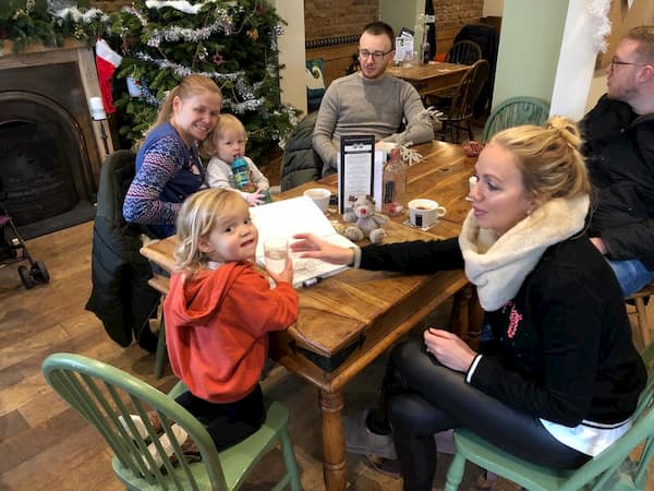 Visiting Santa is a real family affair