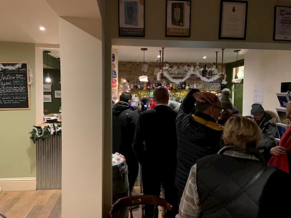 Busy inside the bar too
