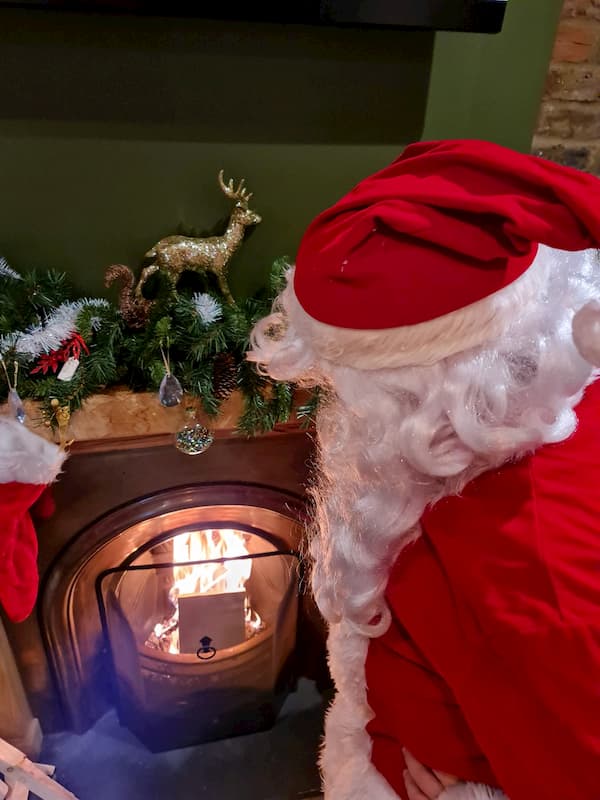 Santa checking out the fireplace