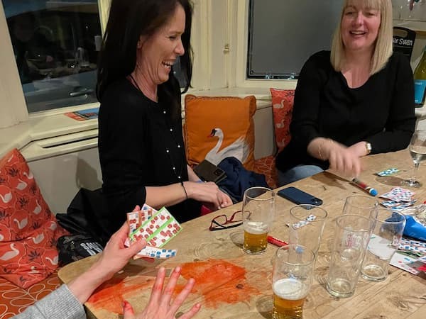 Table of very happy Bingo ladies.