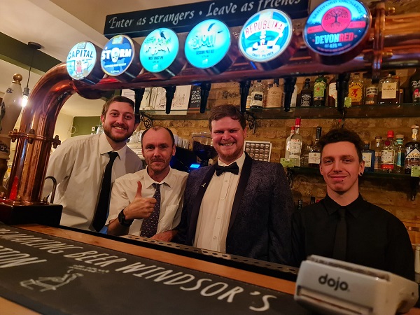 The Bar Staff Team all dressed up to kill.