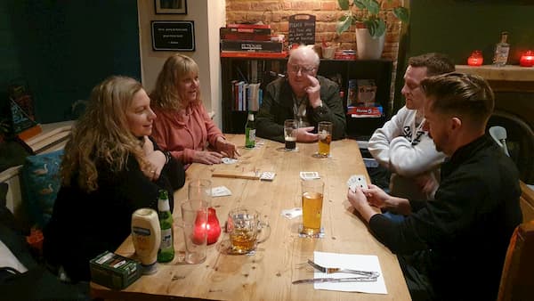 Cribbage players at The Swan