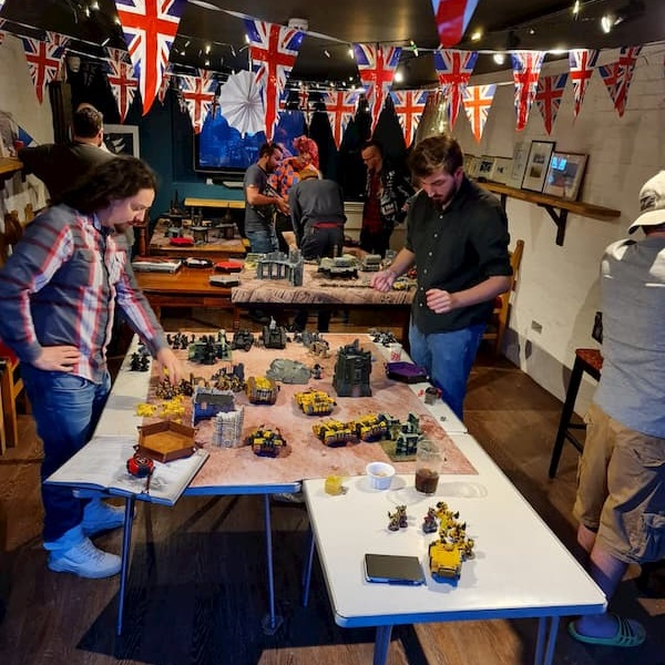 Warhammer games going on inside The Coach House.