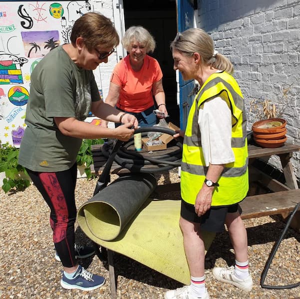 Some of the Cycle Hub volunteers.